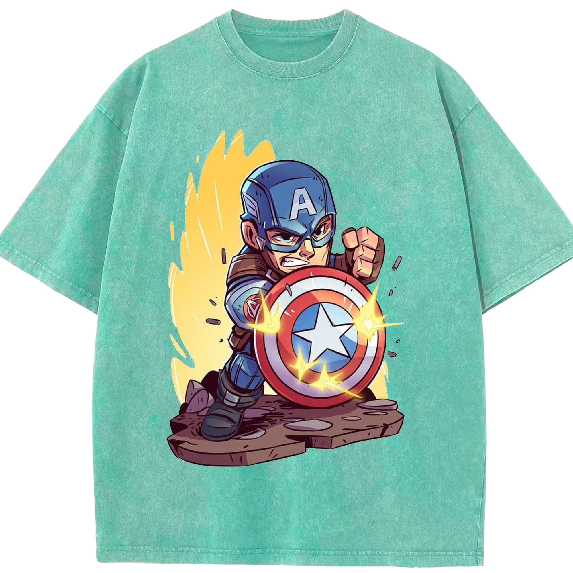 （画像用） アベンジャーズ The Avengers 綿100% ヴィンテージ風 半袖Tシャツ（フロントプリント）